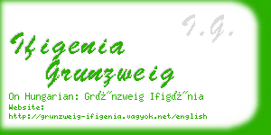 ifigenia grunzweig business card